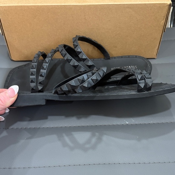 Steve Madden Black Studded Sandals - Picture 3 of 3